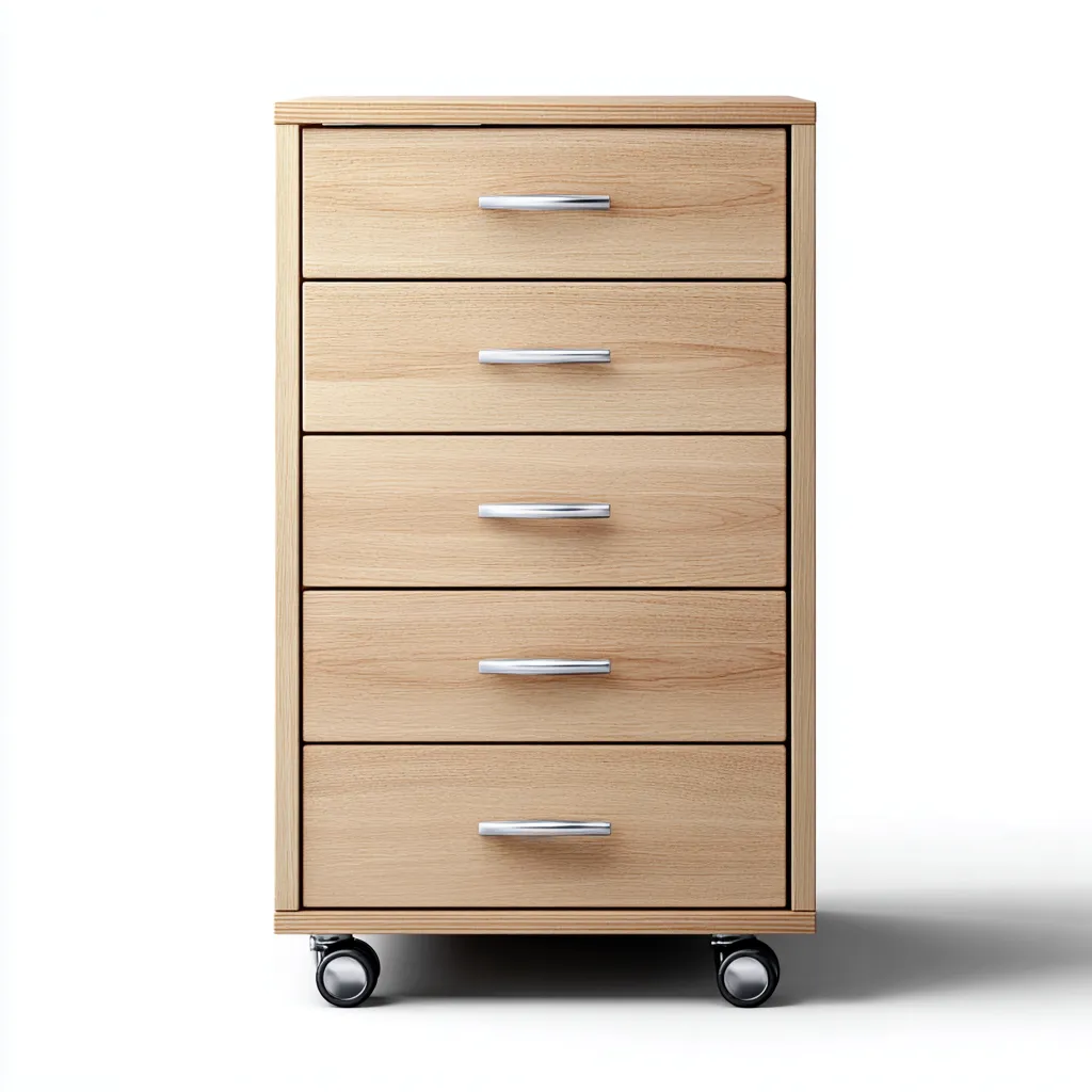 Archiefkast - hout - 45x40x78 cm - licht eiken - modern ontwerp-Havenaro