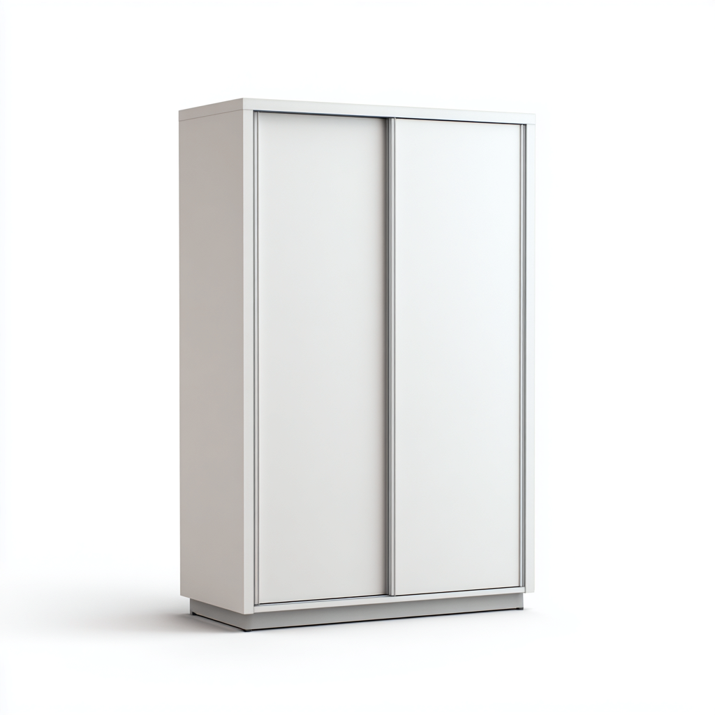 Kledingkast met schuifdeuren 120x55x200 cm - wit - modern design-Havenaro