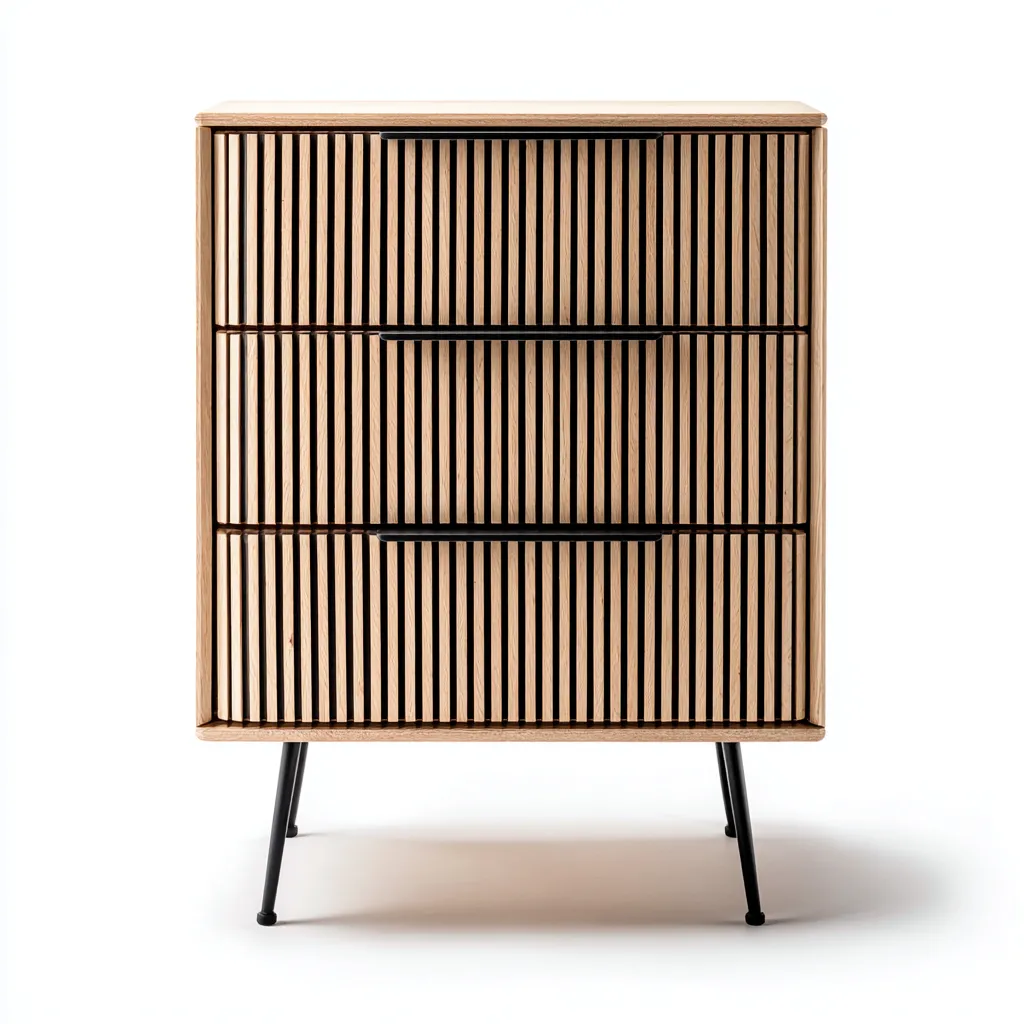 Ladekast voor de hal - hout en metaal - 80x40x85 cm - bruin-zwart - industrieel design-Havenaro