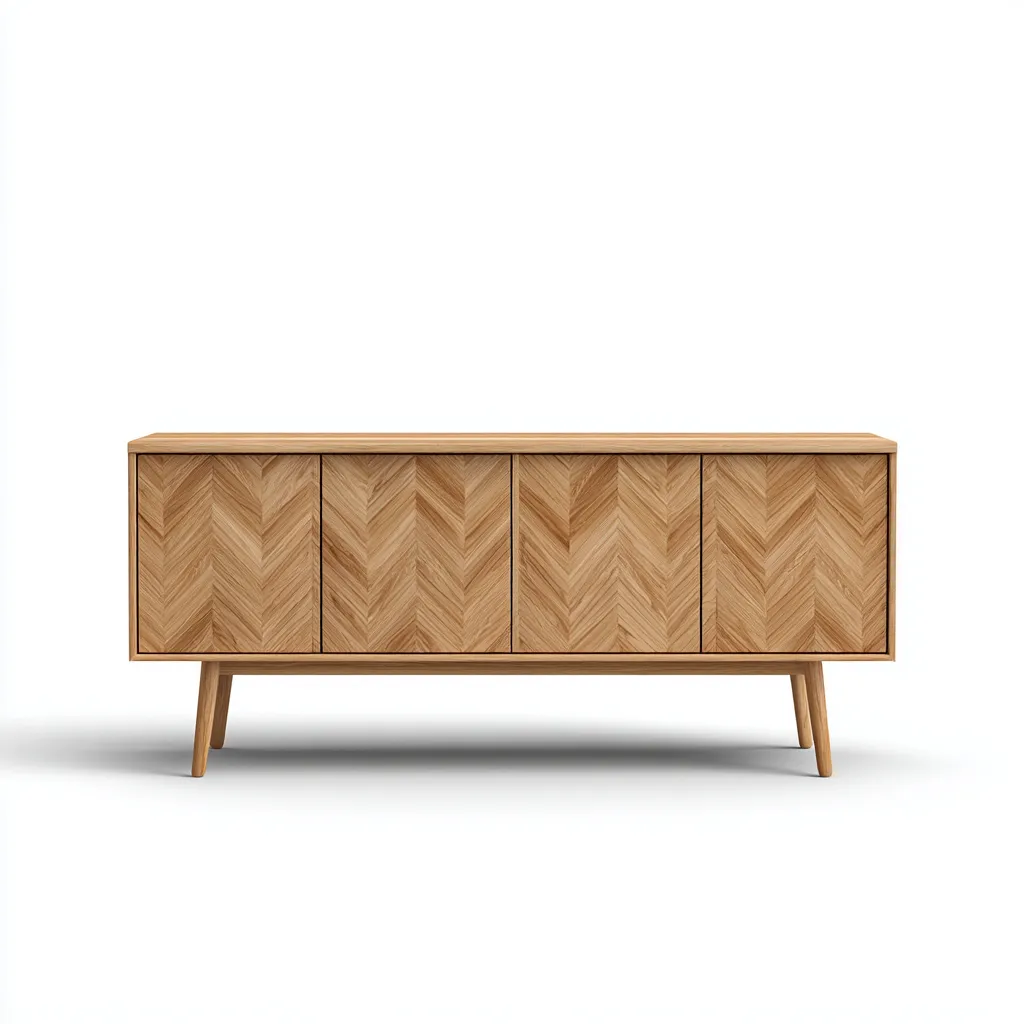 Tv meubel hout - 160x45x70 cm - beige - modern ontwerp met vier deuren-Havenaro