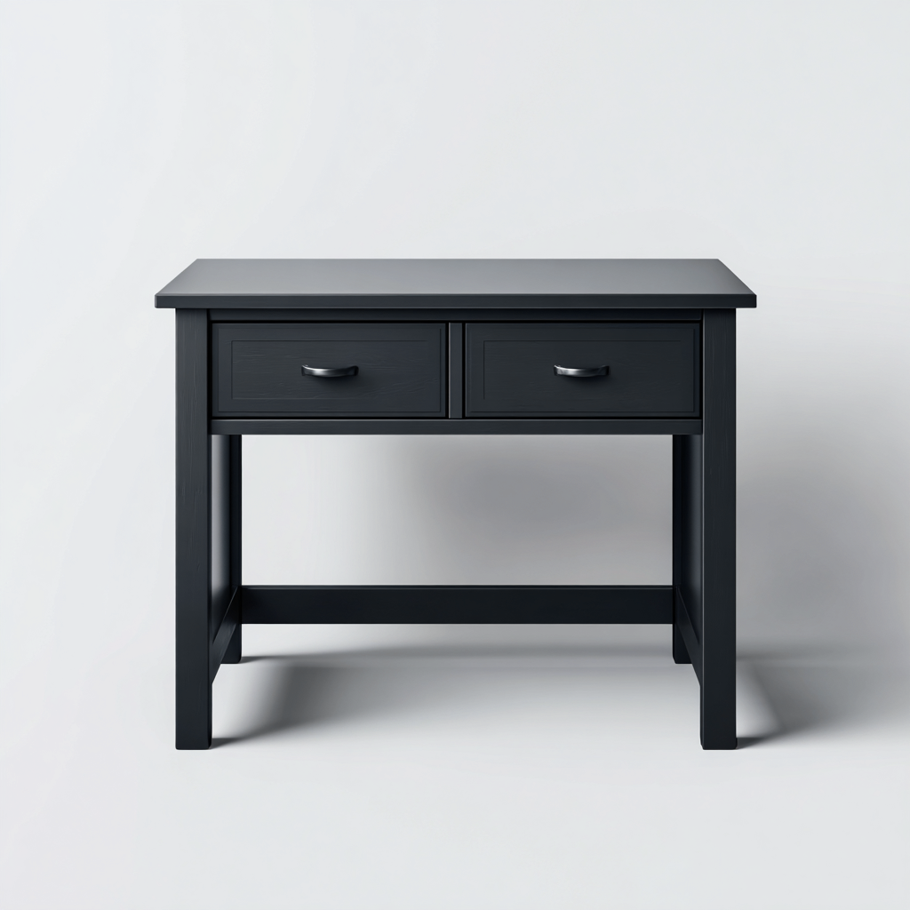 Bureau MDF - 100x50x75 cm - black - met opberglades-Havenaro
