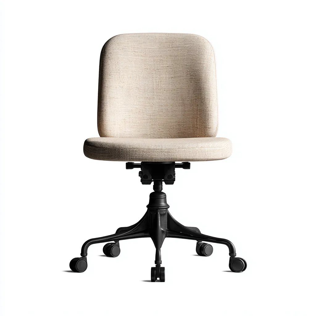 Bureaustoel - stoffen bekleding en metalen onderstel - 60x62x86 cm - beige - modern ontwerp-Havenaro