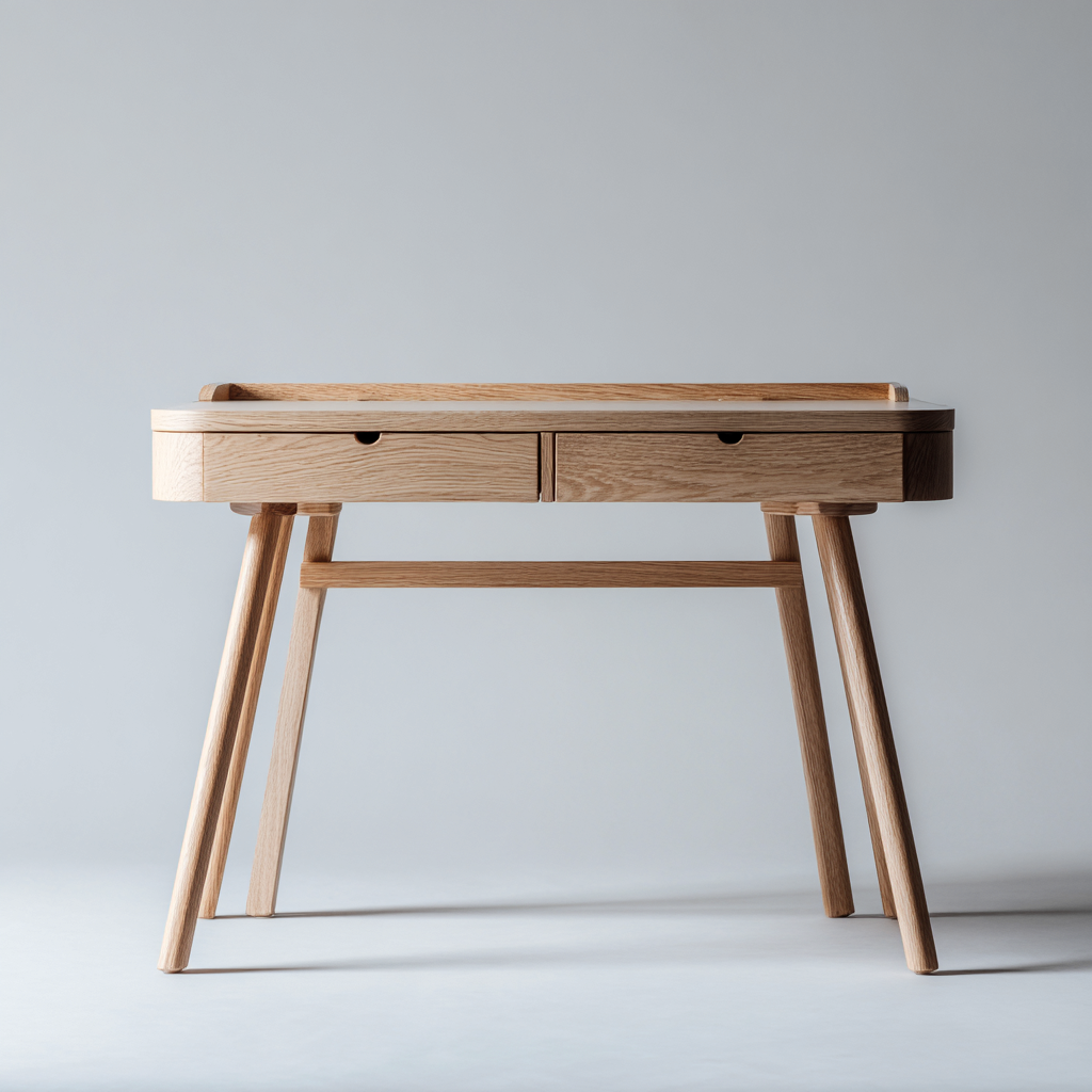 Bureau hout 120x55x75 cm lichtbruin modern-Havenaro