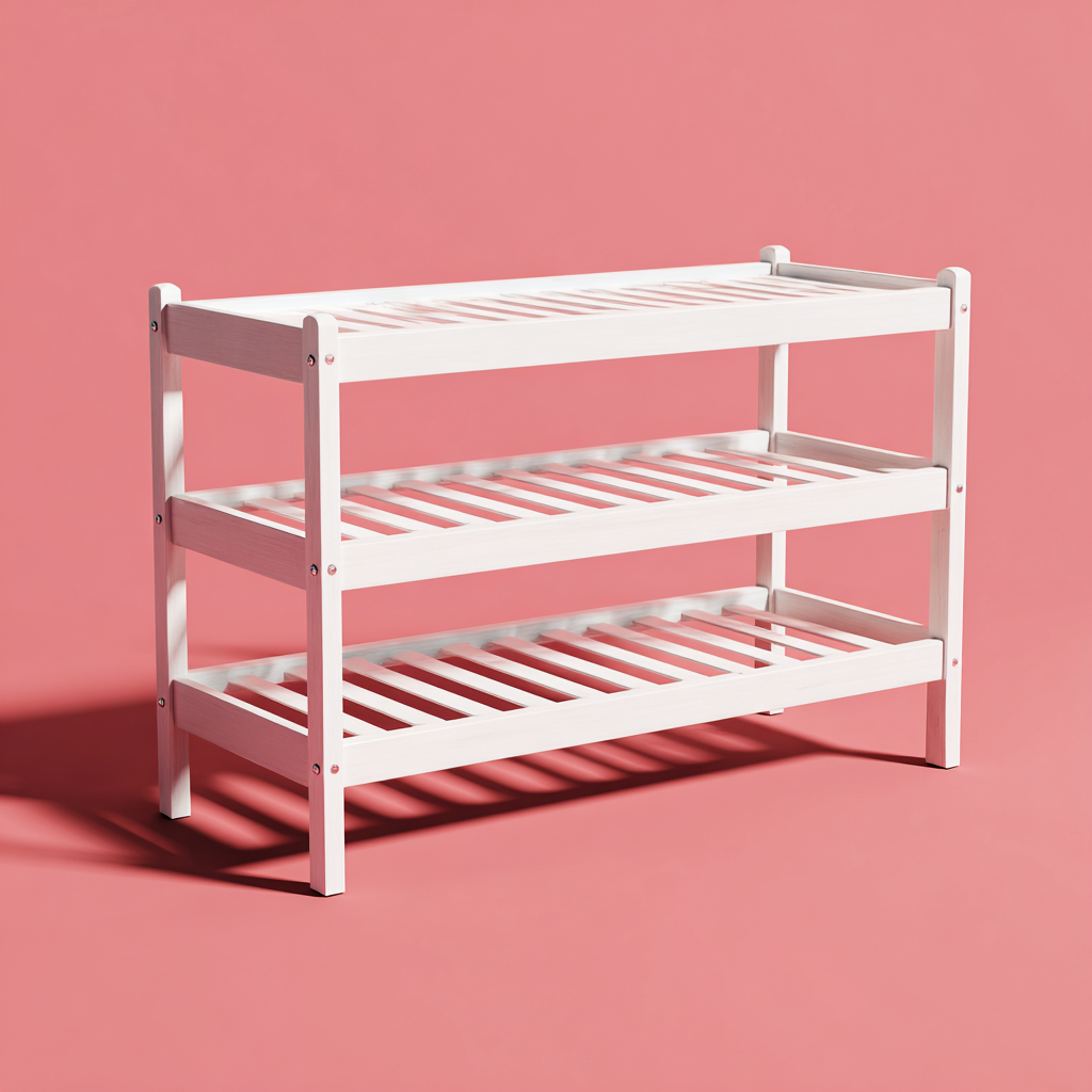 Meuble à chaussures - bois - 70x26x60 cm - blanc - design ouvert-Interiorilo