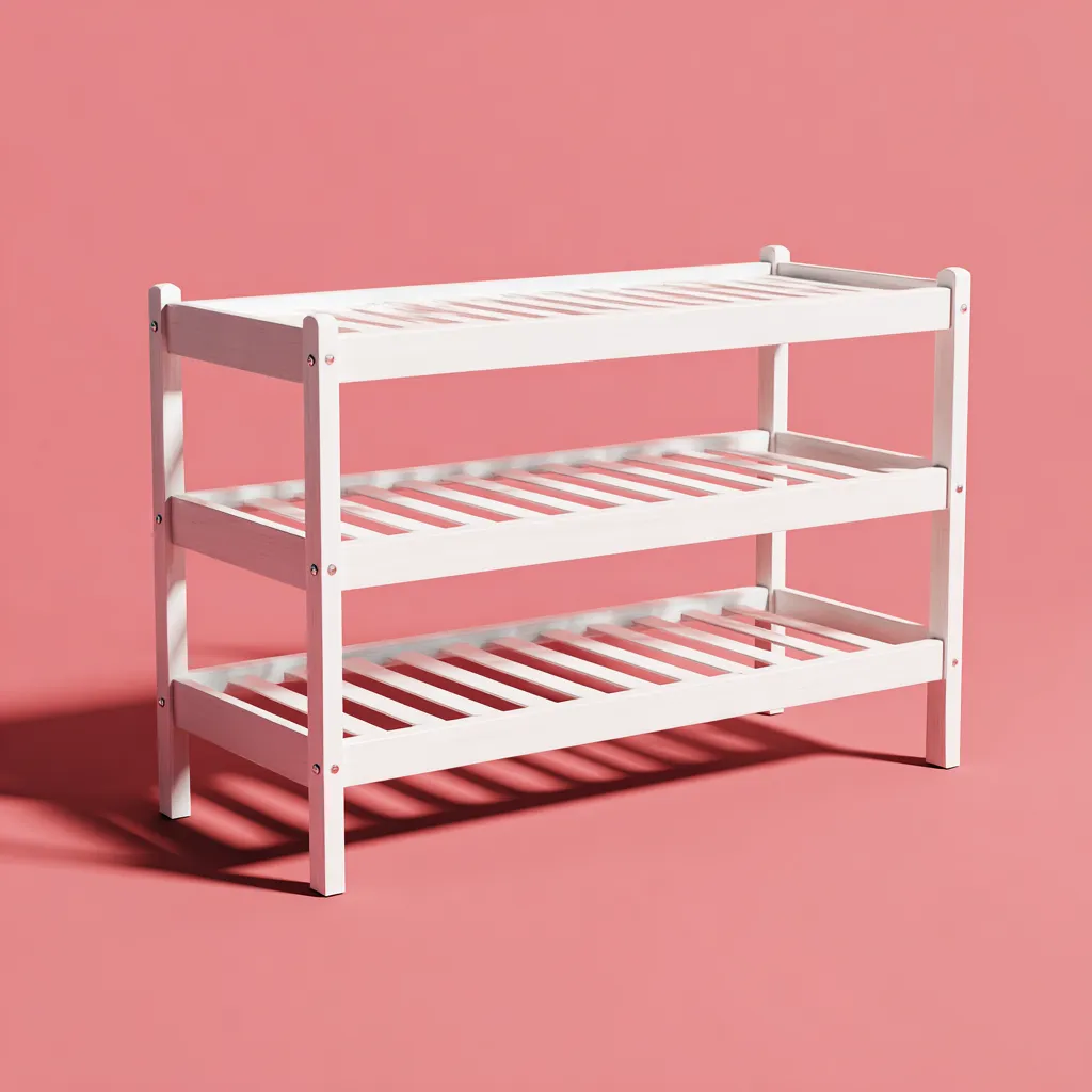 Meuble à chaussures - bois - 70x26x60 cm - blanc - design ouvert-Interiorilo