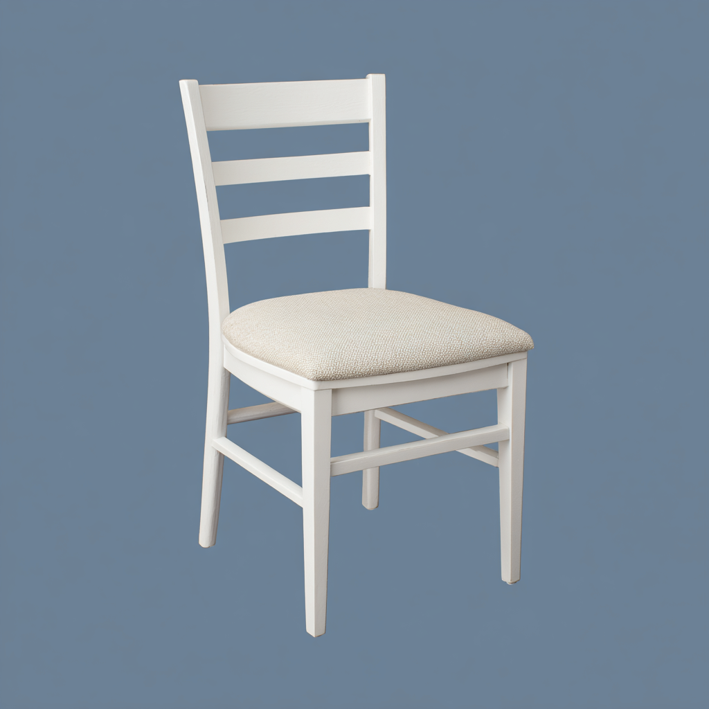 Chaise de salle à manger - bois - 45x44x88 cm - blanc - design classique-Interiorilo