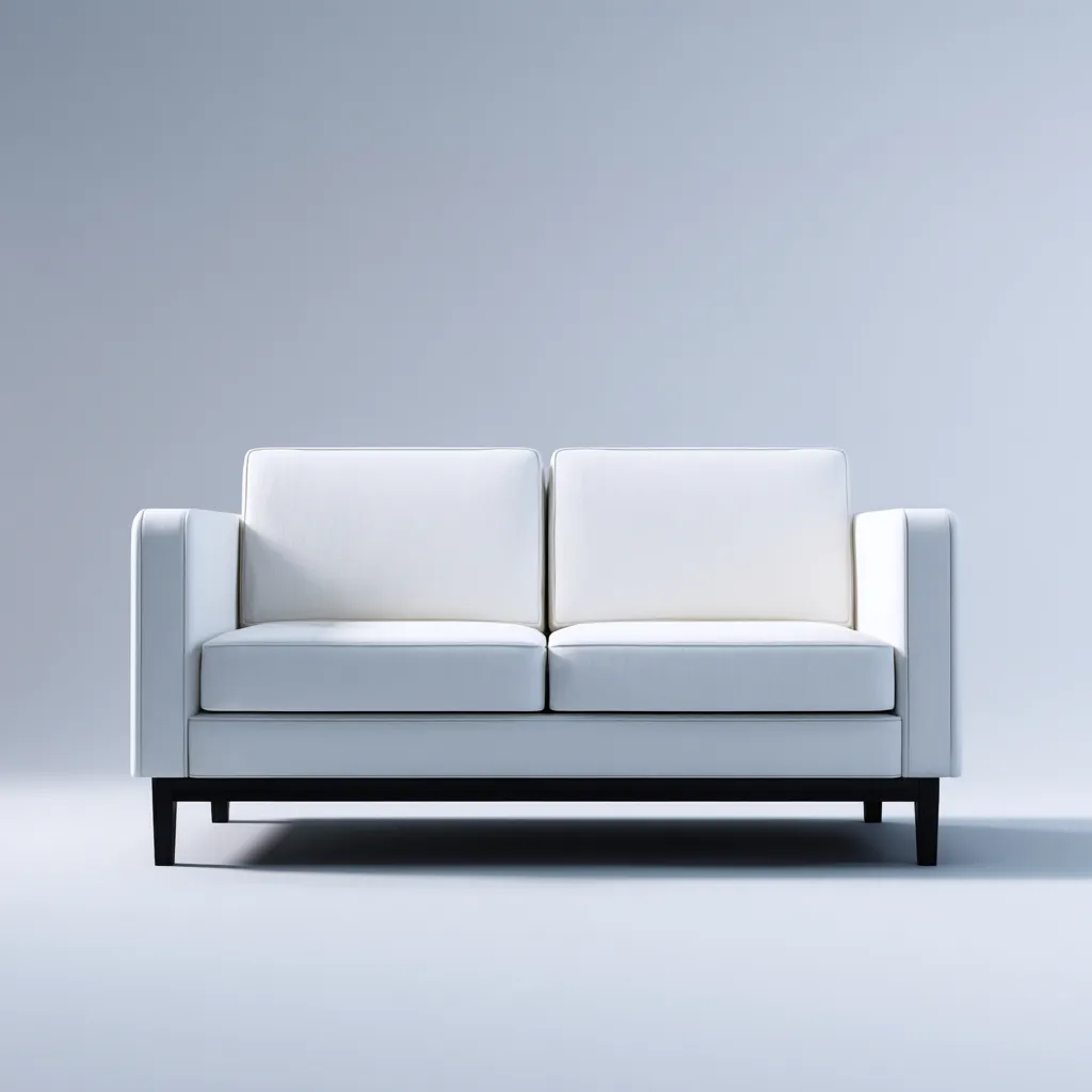 Canapé droit-cuir-métal-168x80x82 cm-blanc-style moderne-Interiorilo
