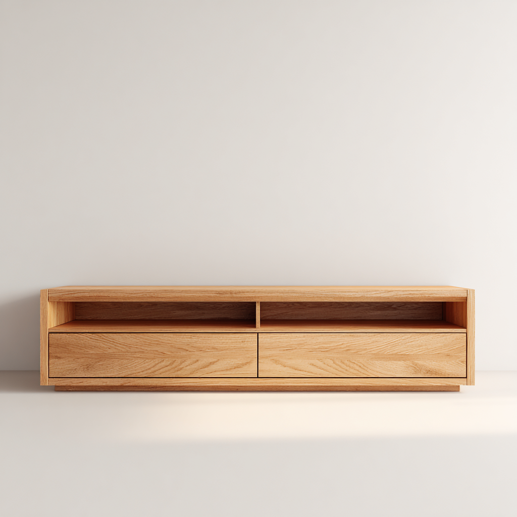 Meuble TV - bois - 165x42x48 cm - bois - design moderne-Interiorilo
