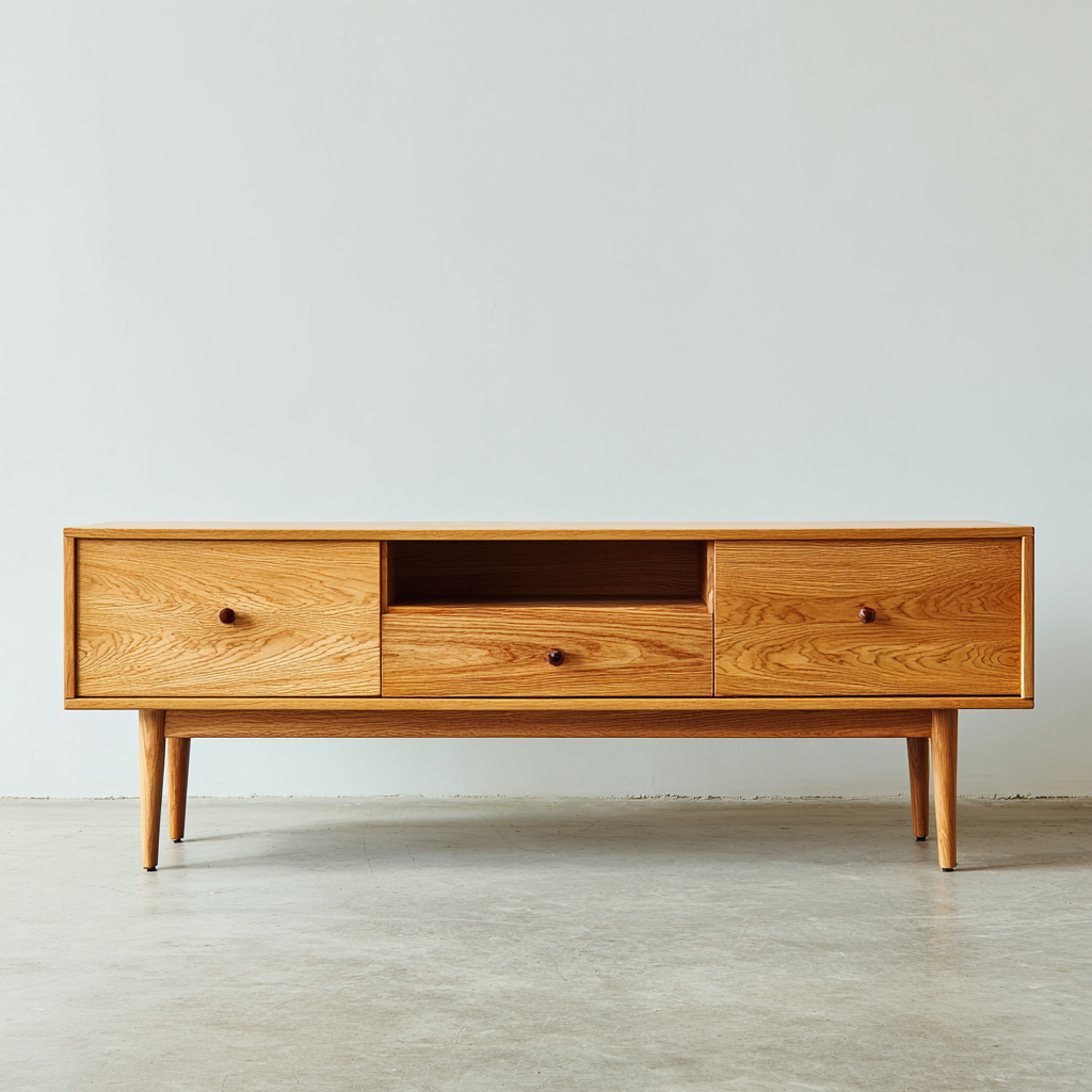 Meuble TV - bois - 160x42x50 cm - bois - design moderne-Interiorilo