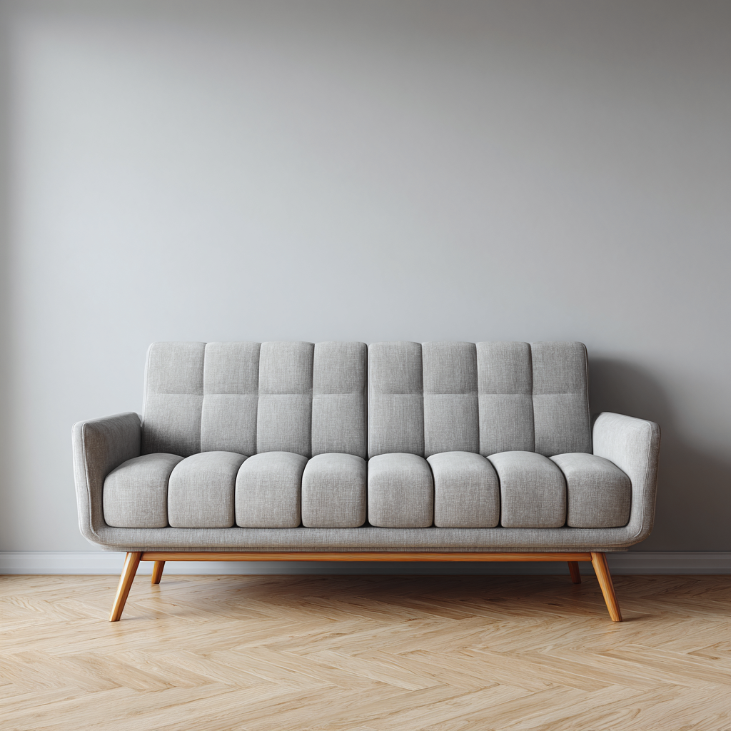 Canapé droit-tissu-bois-178x82x86 cm-gris-style scandinave-Interiorilo