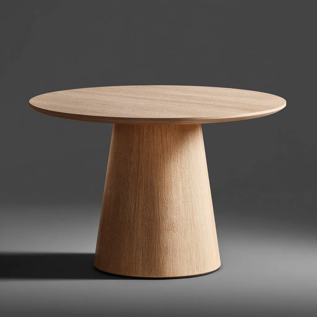 Table à manger - bois - 120x120x75 cm - bois naturel - style contemporain-Interiorilo