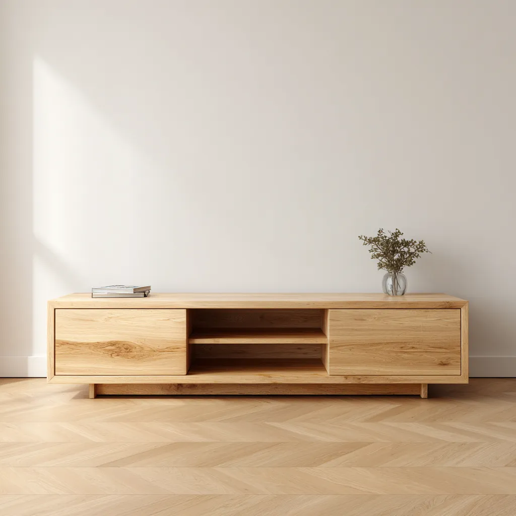 Meuble TV - bois - 160x42x48 cm - bois - design moderne-Interiorilo