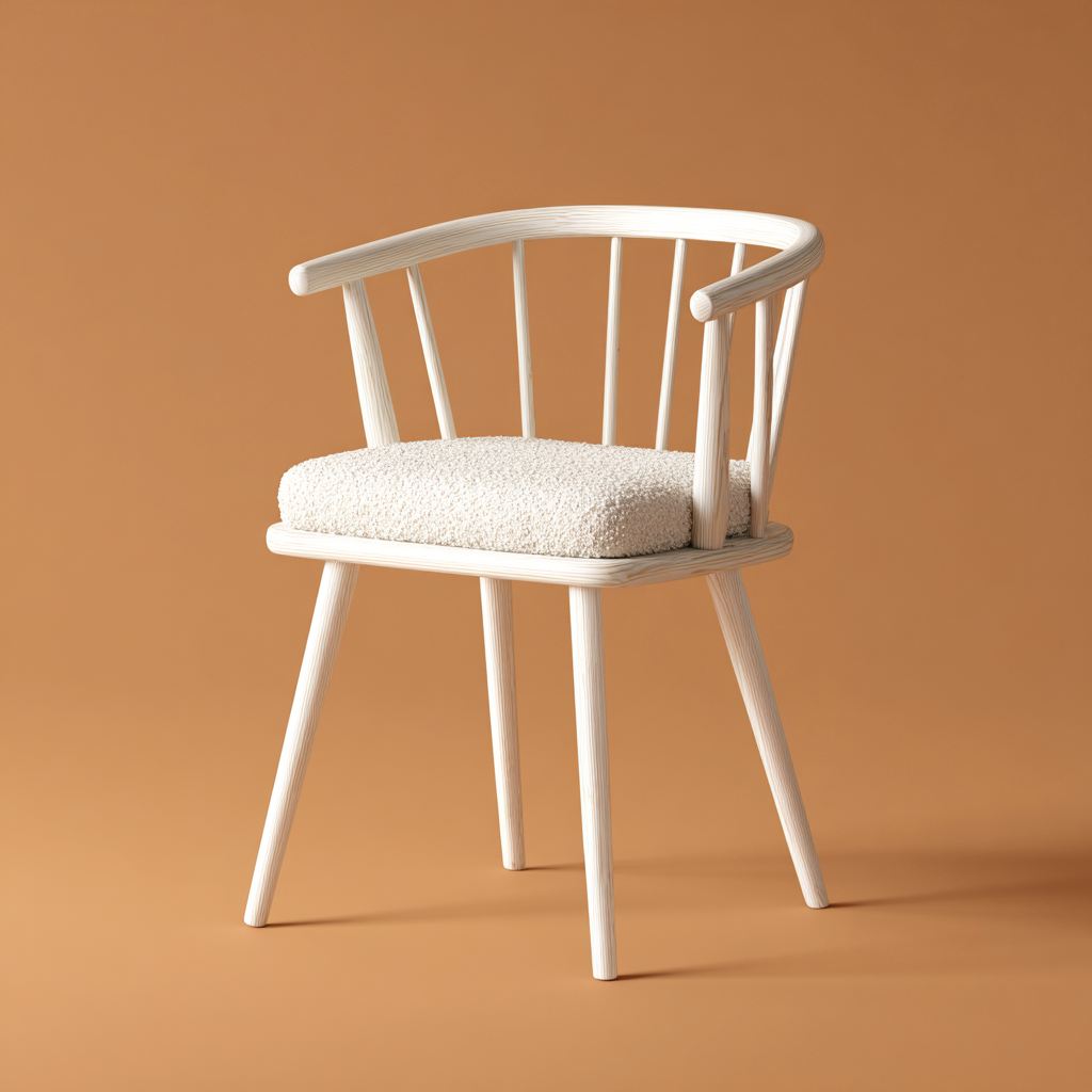 Chaise de salle à manger - bois - 54x50x78 cm - blanc - design moderne-Interiorilo