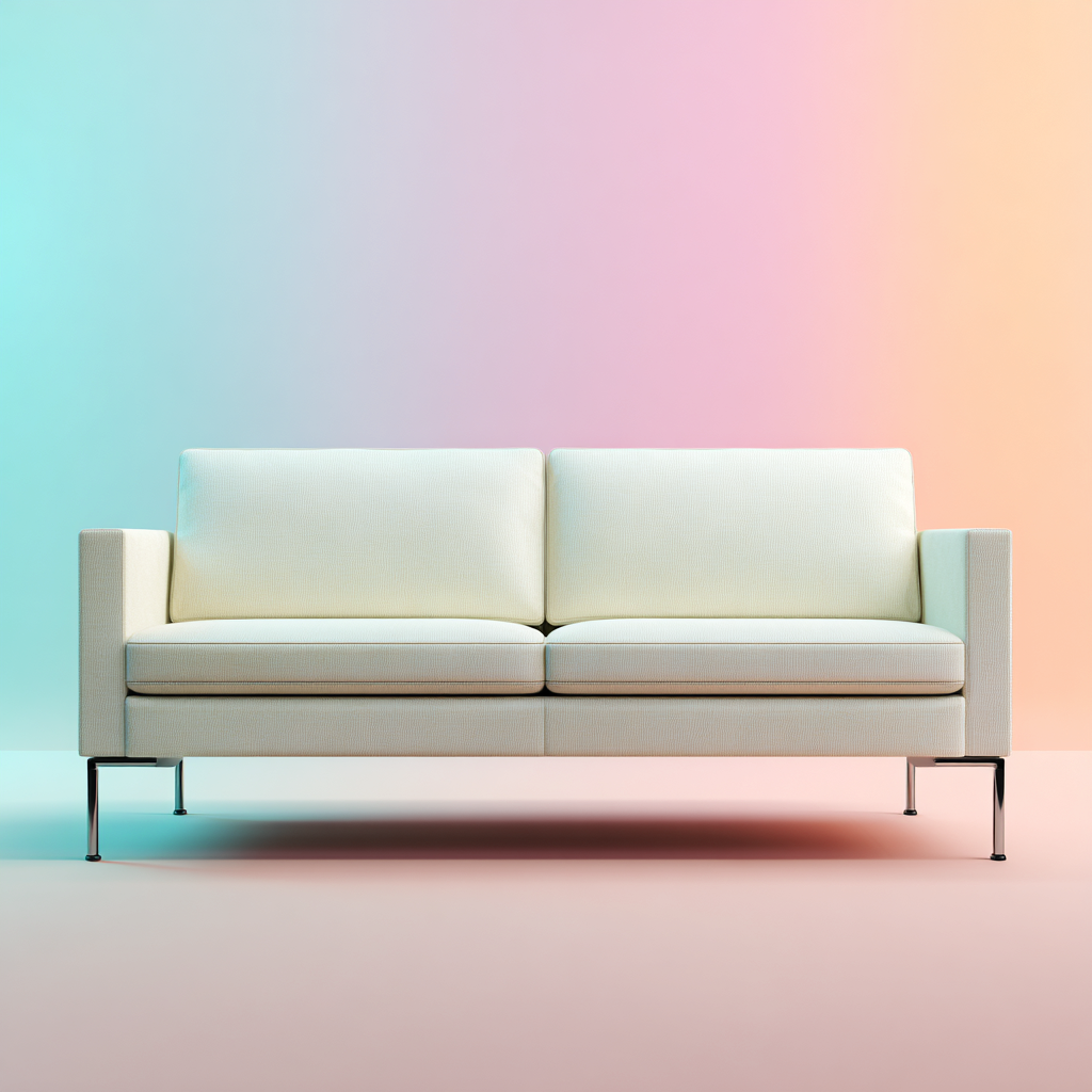 Canapé droit-tissu-métal-190x85x82 cm-crème-style moderne-Interiorilo