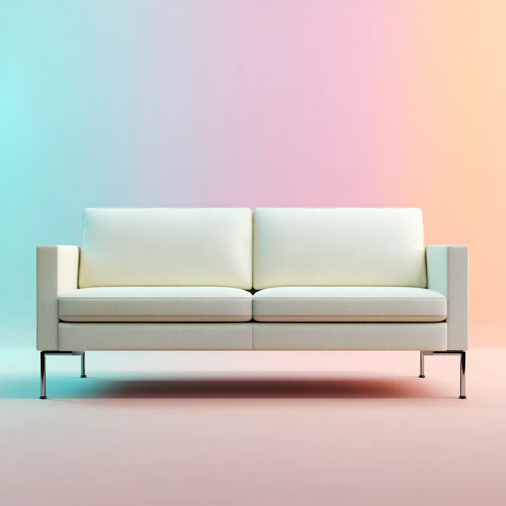 Canapé droit-tissu-métal-190x85x82 cm-crème-style moderne-Interiorilo