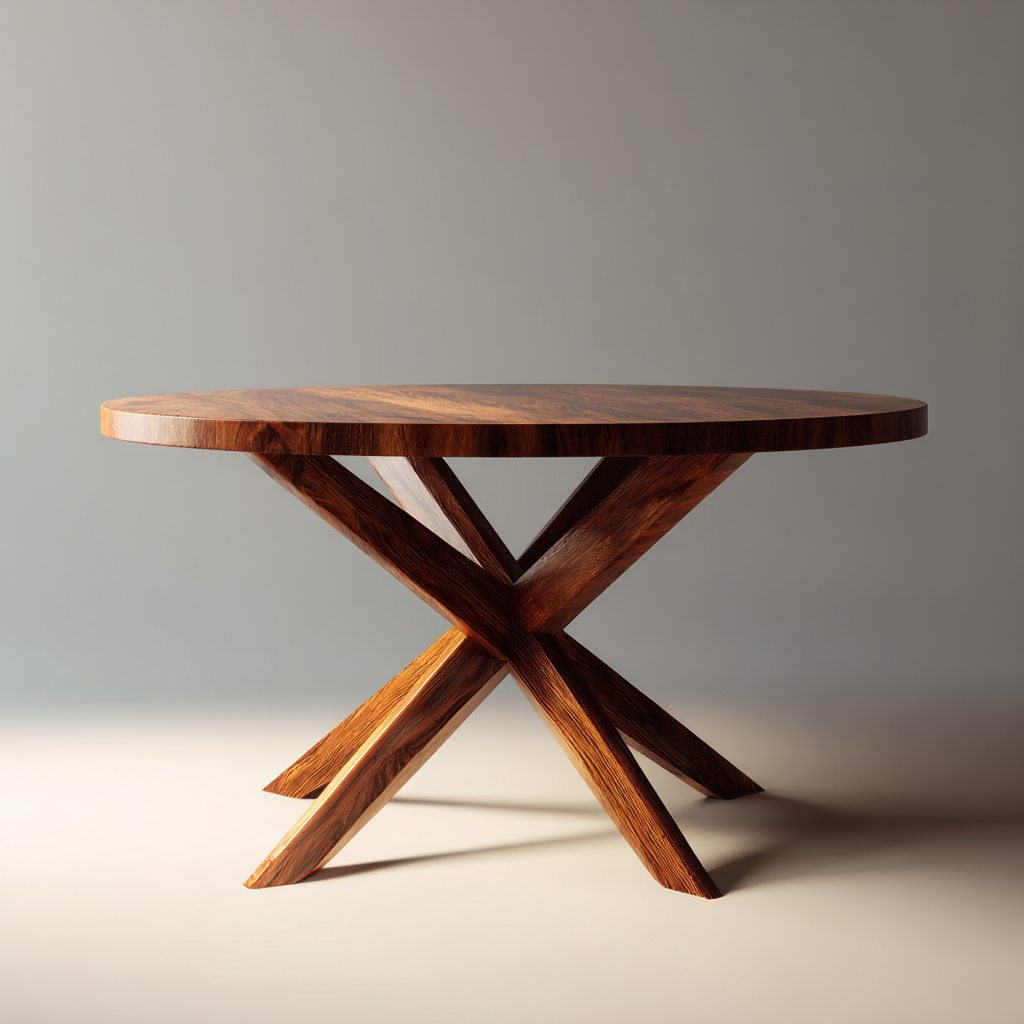 Table à manger bois massif 120x75 cm - noyer foncé - design contemporain-Interiorilo