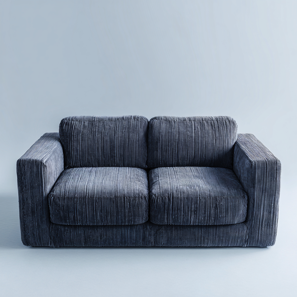 Canapé droit - tissu - 162x92x84 cm - gris foncé - style contemporain-Interiorilo