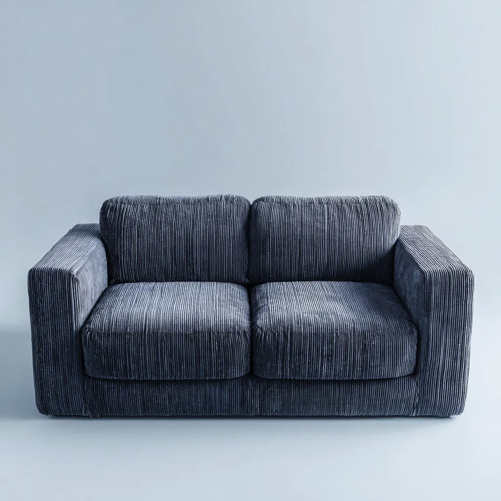 Canapé droit - tissu - 162x92x84 cm - gris foncé - style contemporain-Interiorilo