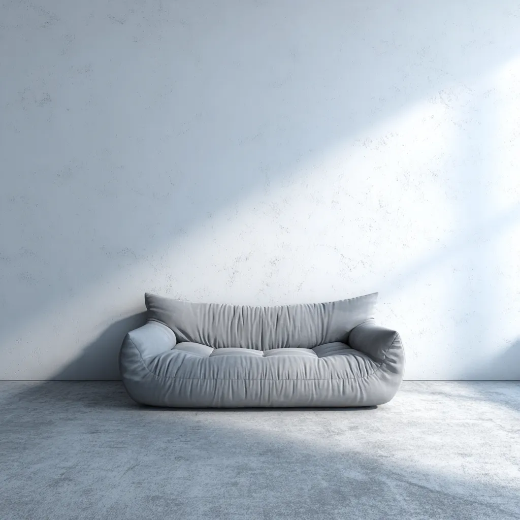 Canapé droit - tissu - 210x105x78 cm - gris clair - style contemporain-Interiorilo