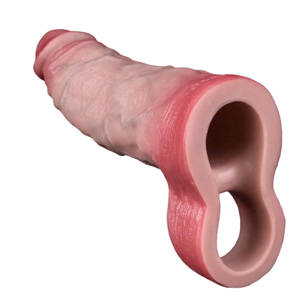William 7.1 x 1.9in Realistic Silicone Dildo Penis Lengthening Sleeve