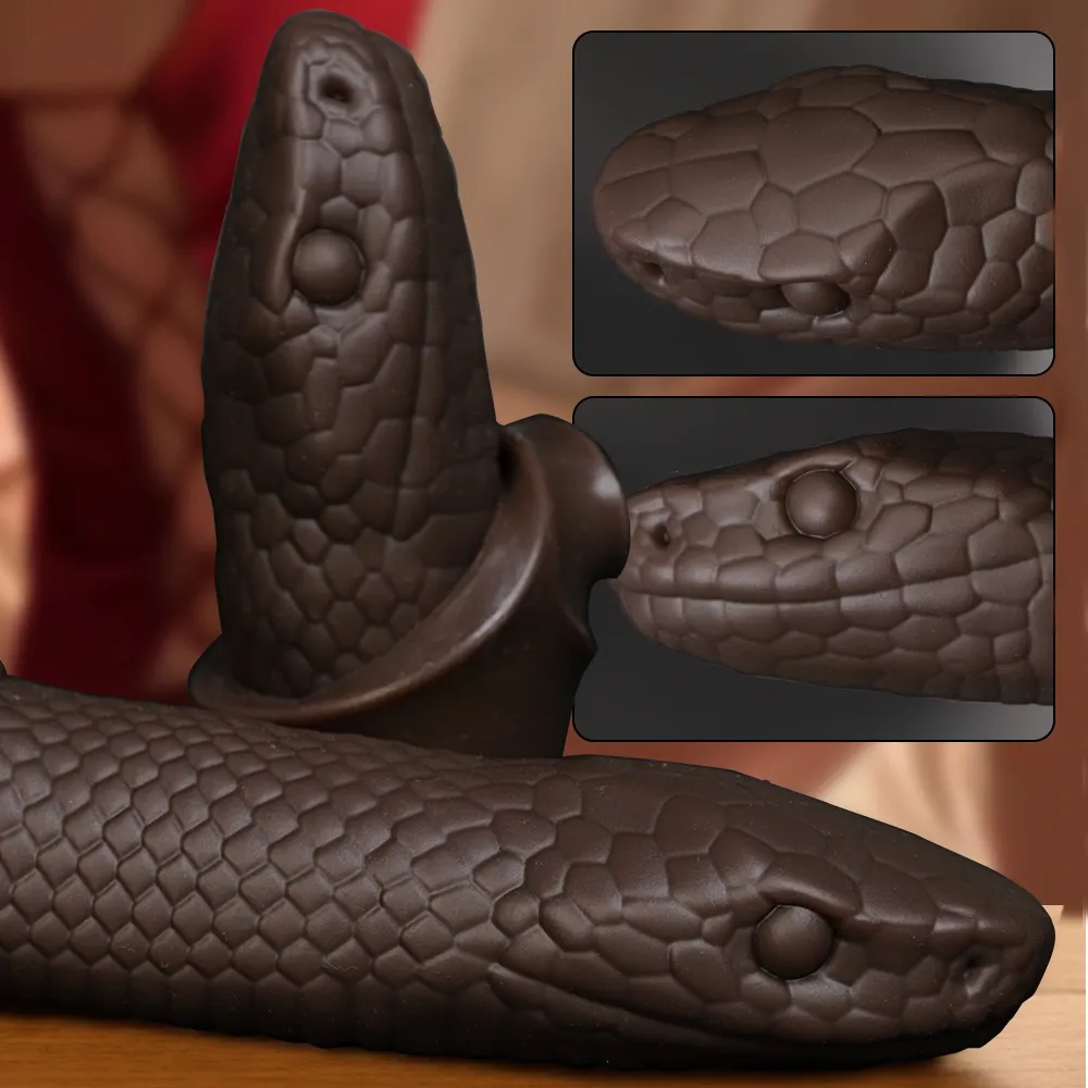 Fantasy Snake Wearing a Penis Penis Sleeve