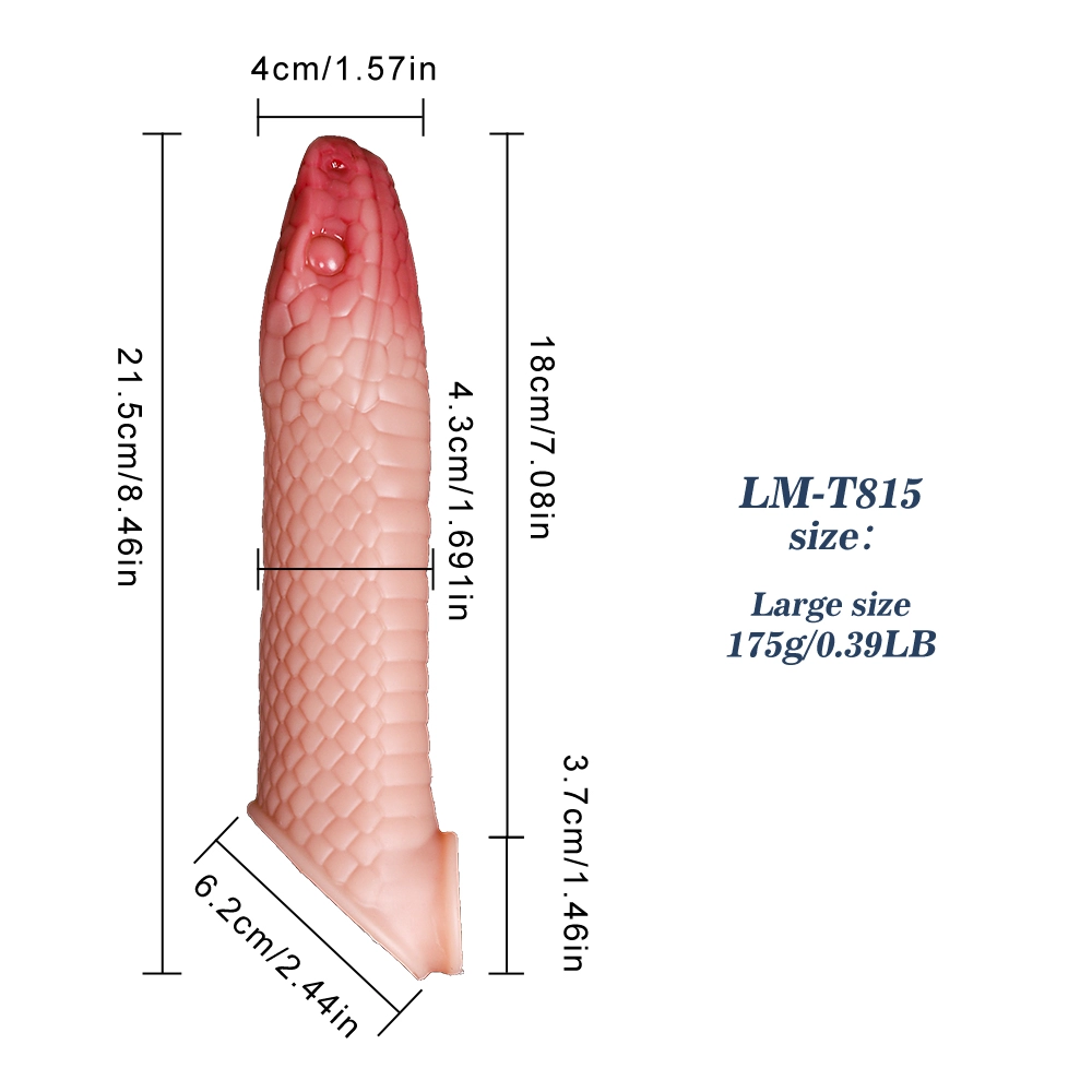 Fantasy Snake Wearing a Penis Penis Sleeve