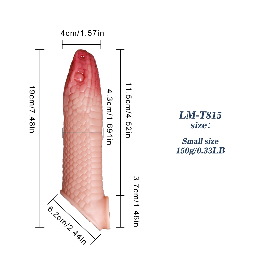 Fantasy Snake Wearing a Penis Penis Sleeve