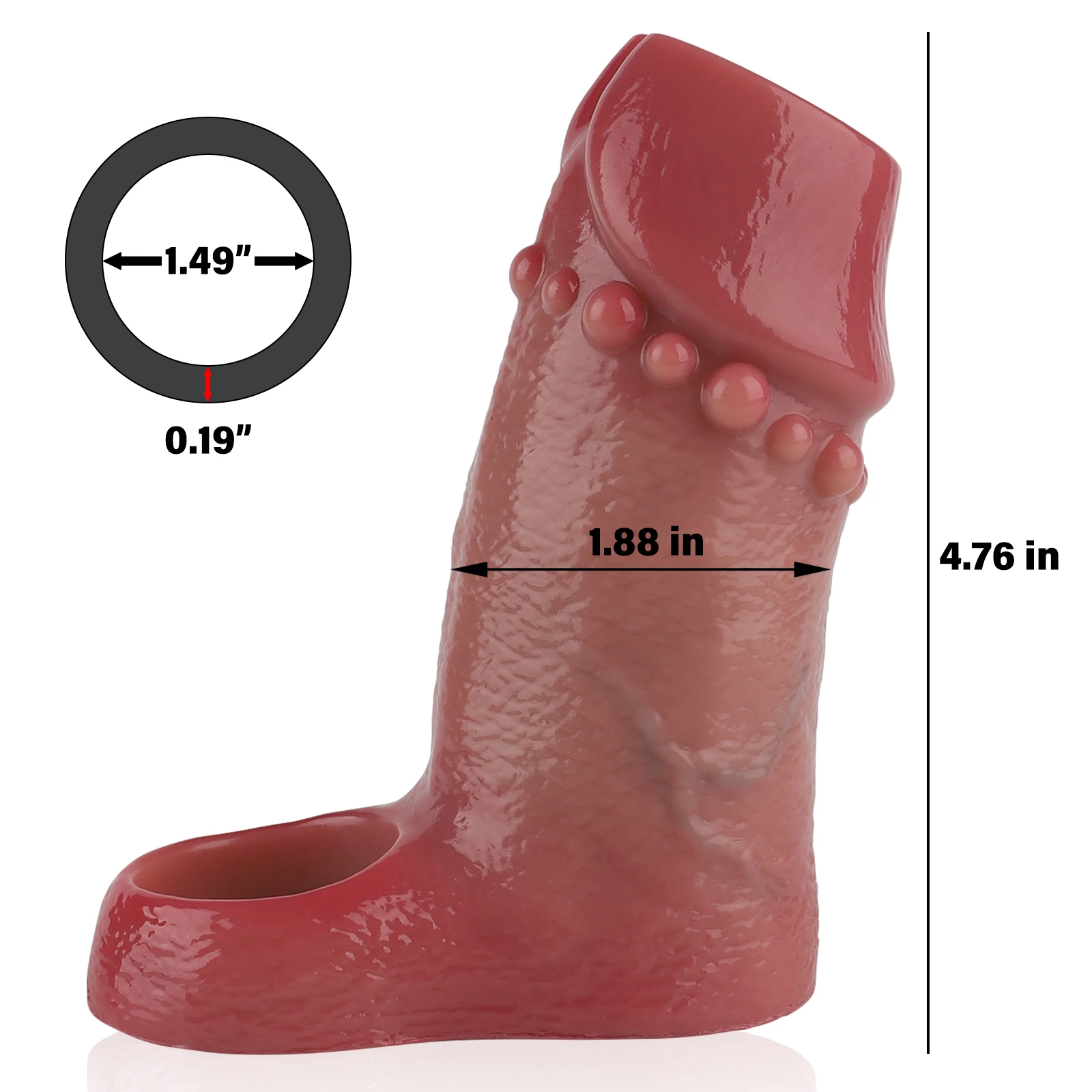 Luke 4.8 x 1.9 inch Soft Brown Open Penis Sheath