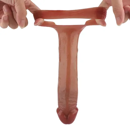 Peter 8.8x1.8 inch Realistic Remote Control Vibrating dildo Penis Cover