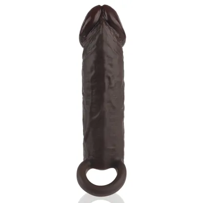 Corona 6.2 x 1.8 Brown-Black Realistic Penis Lengthening Sleeve