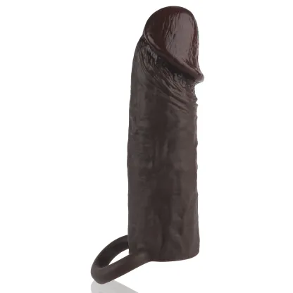 Corona 6.2 x 1.8 Brown-Black Realistic Penis Lengthening Sleeve