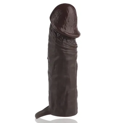 Corona 6.2 x 1.8 Brown-Black Realistic Penis Lengthening Sleeve