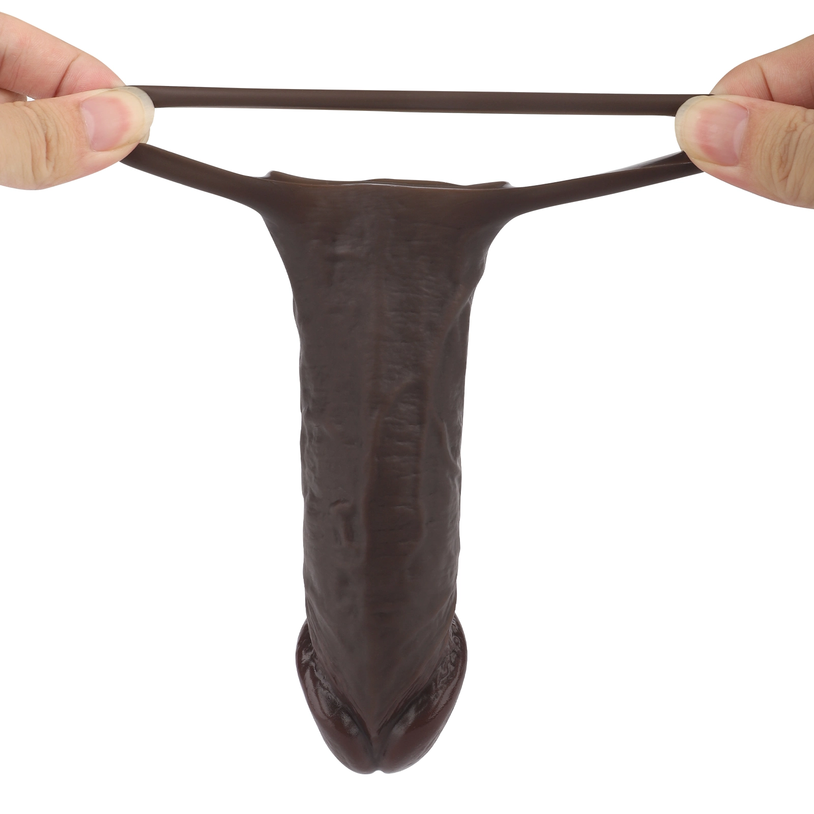 Corona 6.2 x 1.8 Brown-Black Realistic Penis Lengthening Sleeve