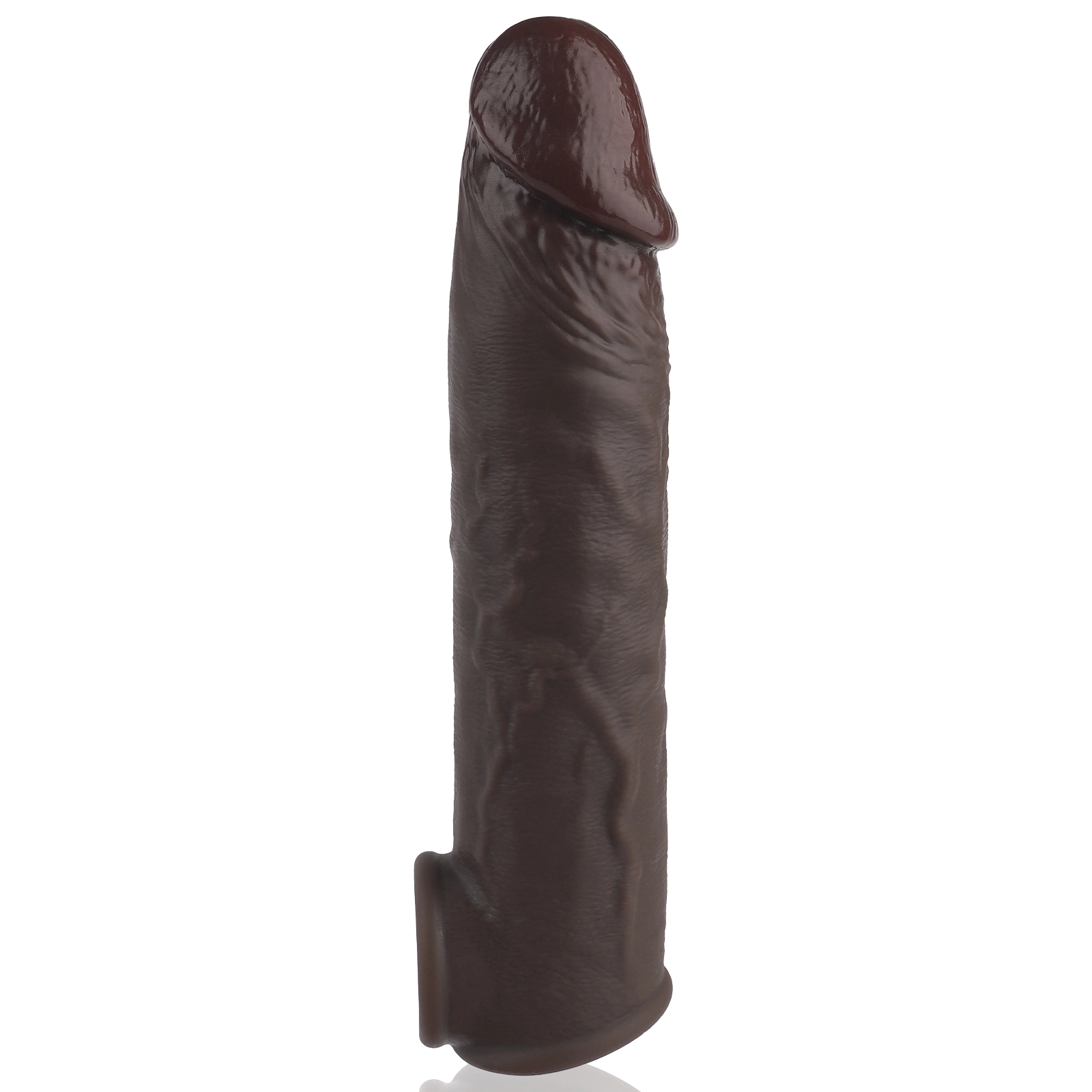 Kimi 8.4 x 1.7in Dark Brown Soft Penis Lengthening Sleeve