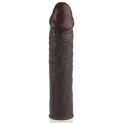 Kimi 8.4 x 1.7in Dark Brown Soft Penis Lengthening Sleeve