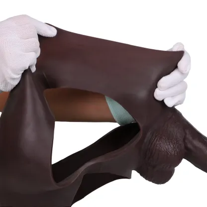 Byron 10 x 2 inch Realistic Black Giant Wearable Penis Lengthener