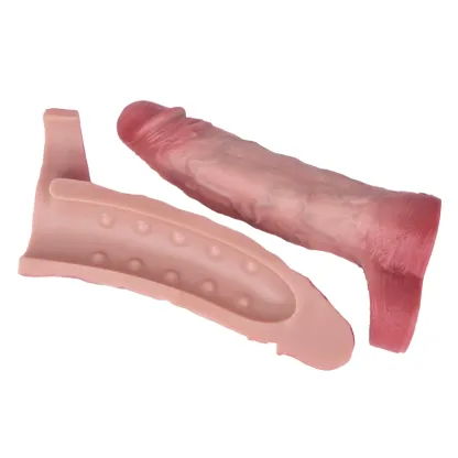 William 7.1 x 1.9in Realistic Silicone Dildo Penis Lengthening Sleeve