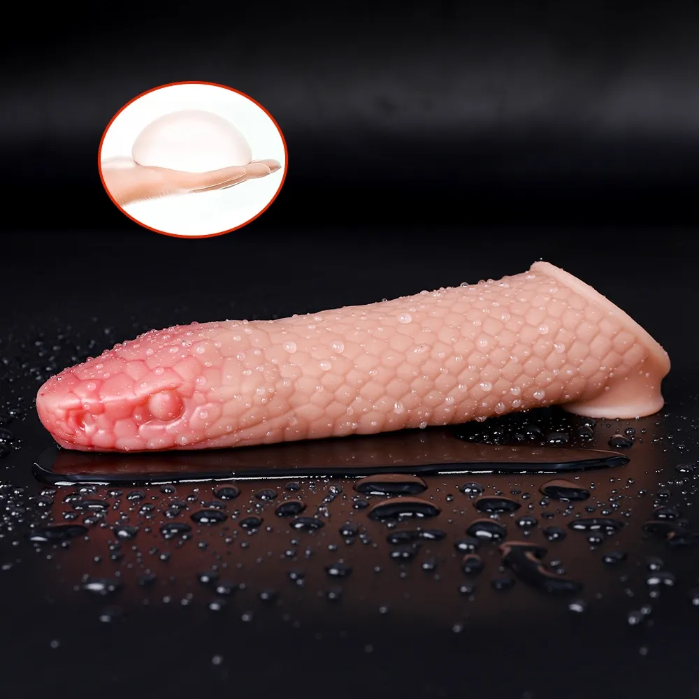 Fantasy Snake Wearing a Penis Penis Sleeve