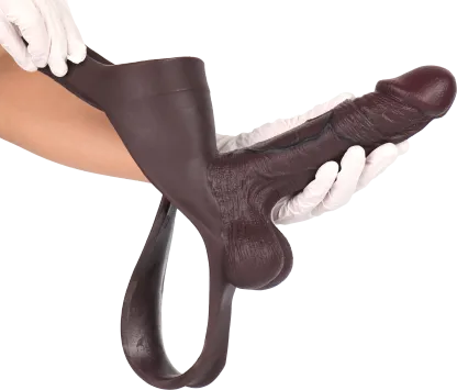 Robert 7.5 x 2 inch Black Wearable Thong Penis Sleeve