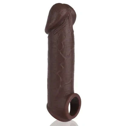 Jason 8.5 x 2in Best Realistic Black Dildo penis sleeve