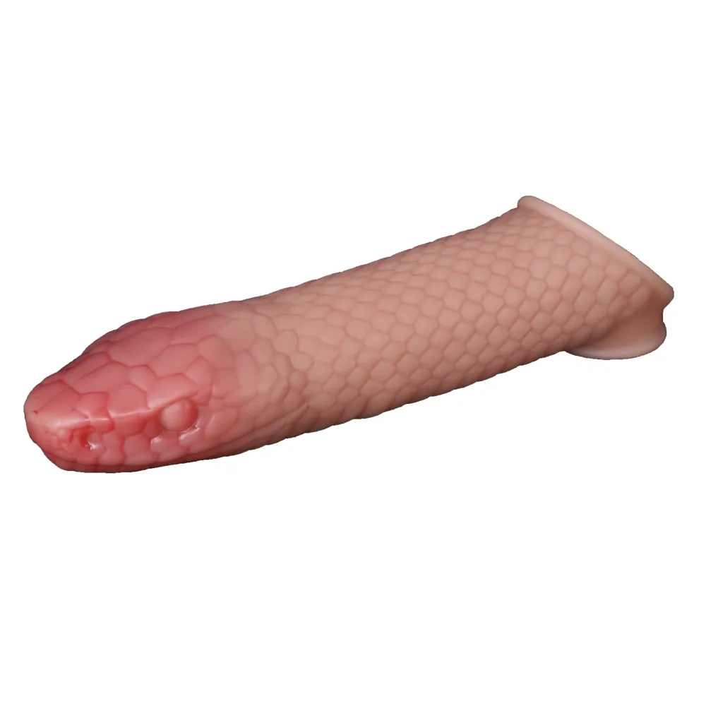 Fantasy Snake Wearing a Penis Penis Sleeve