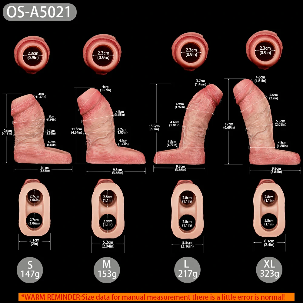 Ben 6.7” x 2.01” Soft Silicone Penis Girth Sleeve (S/M/L/XL)