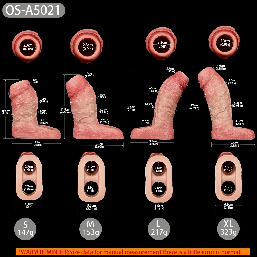 Ben 6.7” x 2.01” Soft Silicone Penis Girth Sleeve (S/M/L/XL)