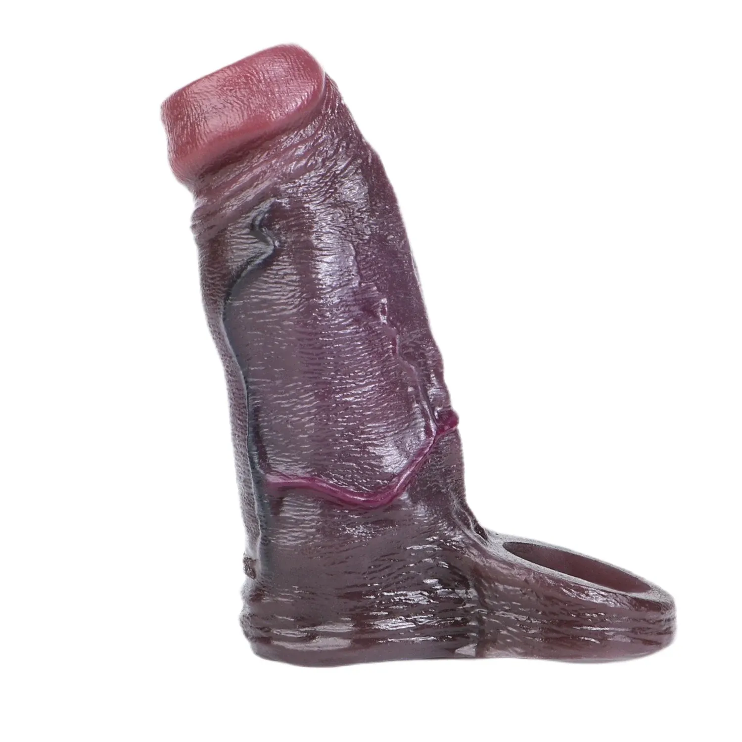 Jason 6.1“ x 1.9” Liquid Silicone Open Ended Cock Girth Sleeve