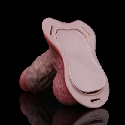 8.5x2 inch unisex wearable realistic penis sleeve with supporting keel