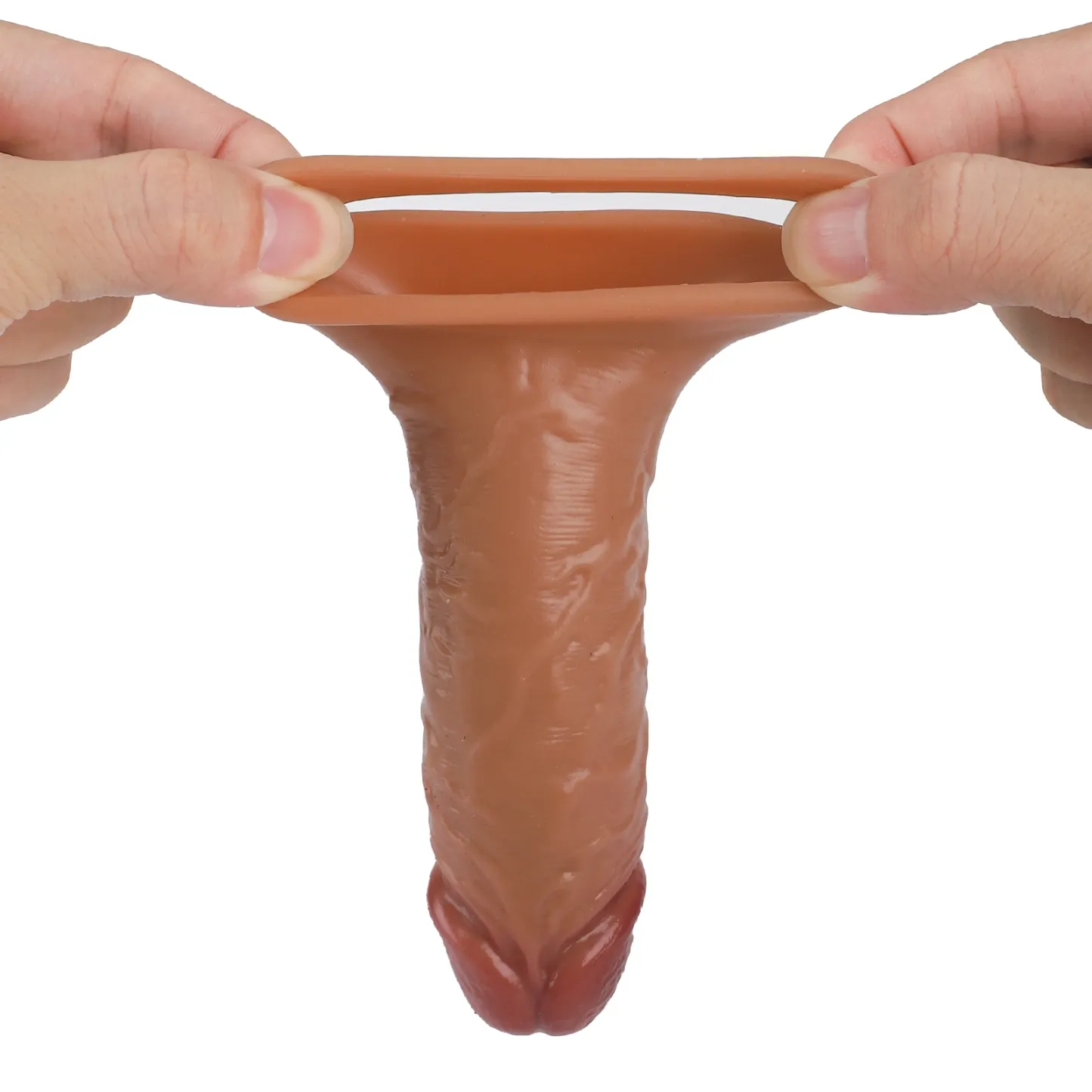 6.3 x 1.65 inches, the most realistic silicone penis sleeve