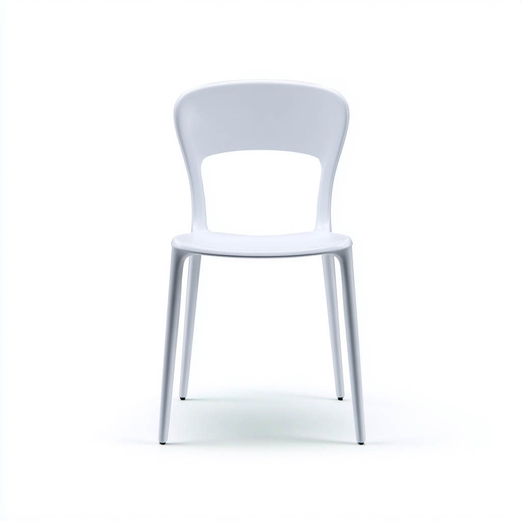 Chaise de salle à manger en polypropylène 45x50x82 cm - blanc - style moderne minimaliste-Comfysta