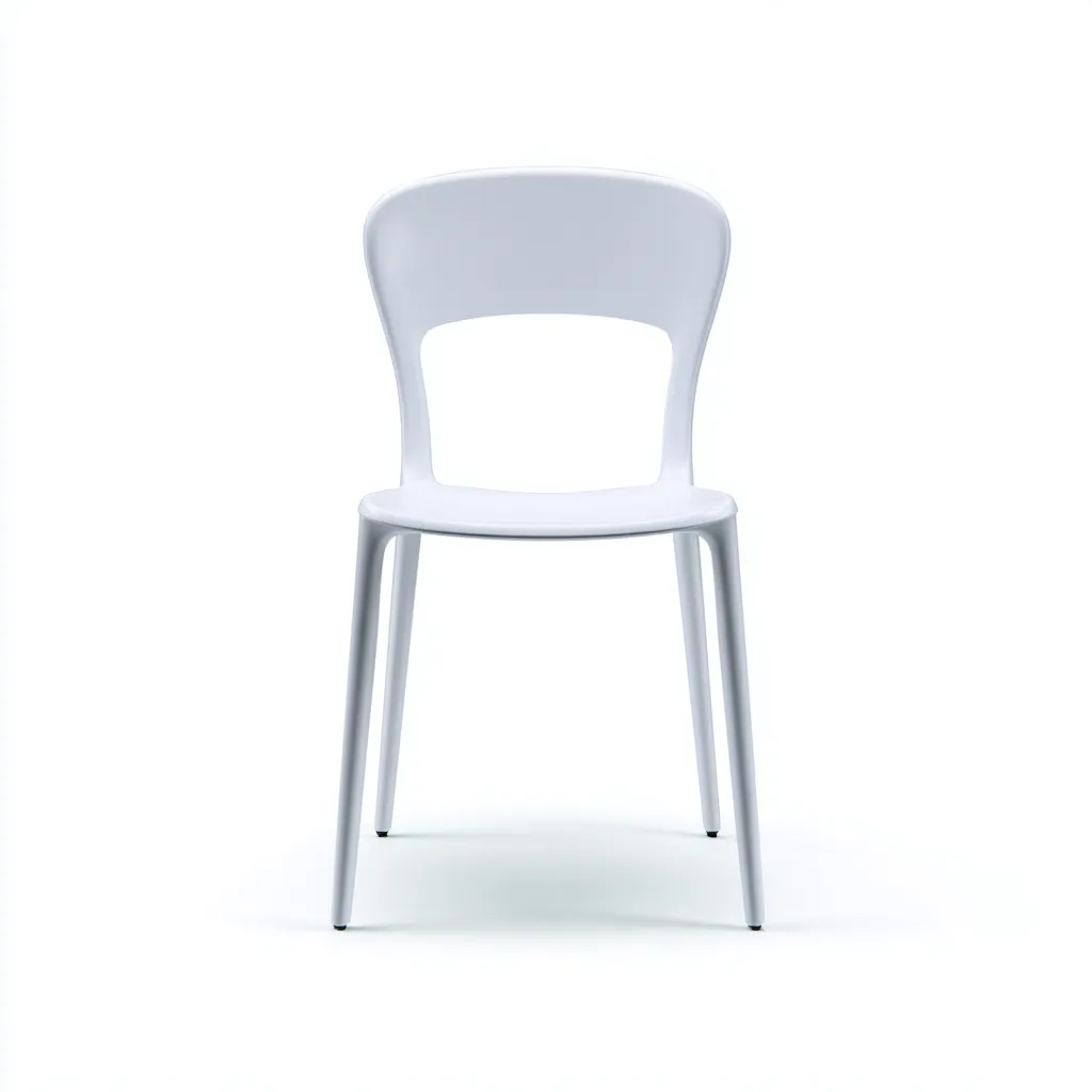 Chaise de salle à manger en polypropylène 45x50x82 cm - blanc - style moderne minimaliste-Comfysta