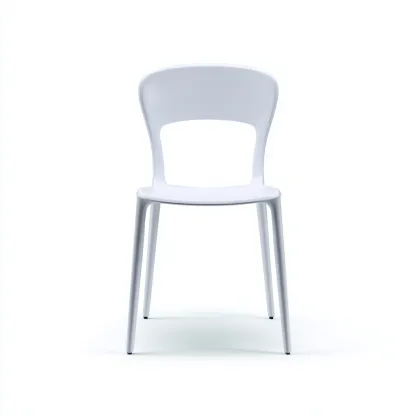 Chaise de salle à manger en polypropylène 45x50x82 cm - blanc - style moderne minimaliste-Comfysta