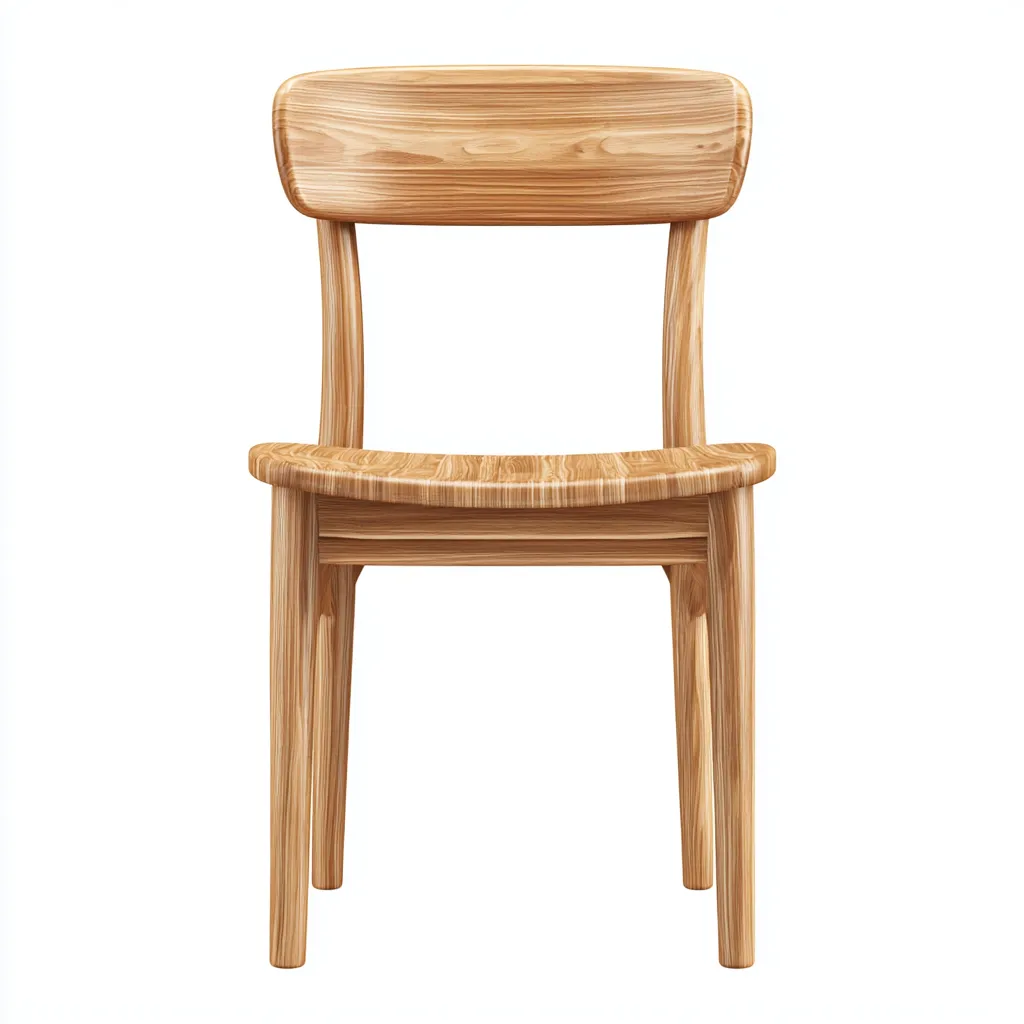 Chaise de salle à manger en bois massif 46x51x84 cm - chêne clair - style naturel scandinave-Comfysta